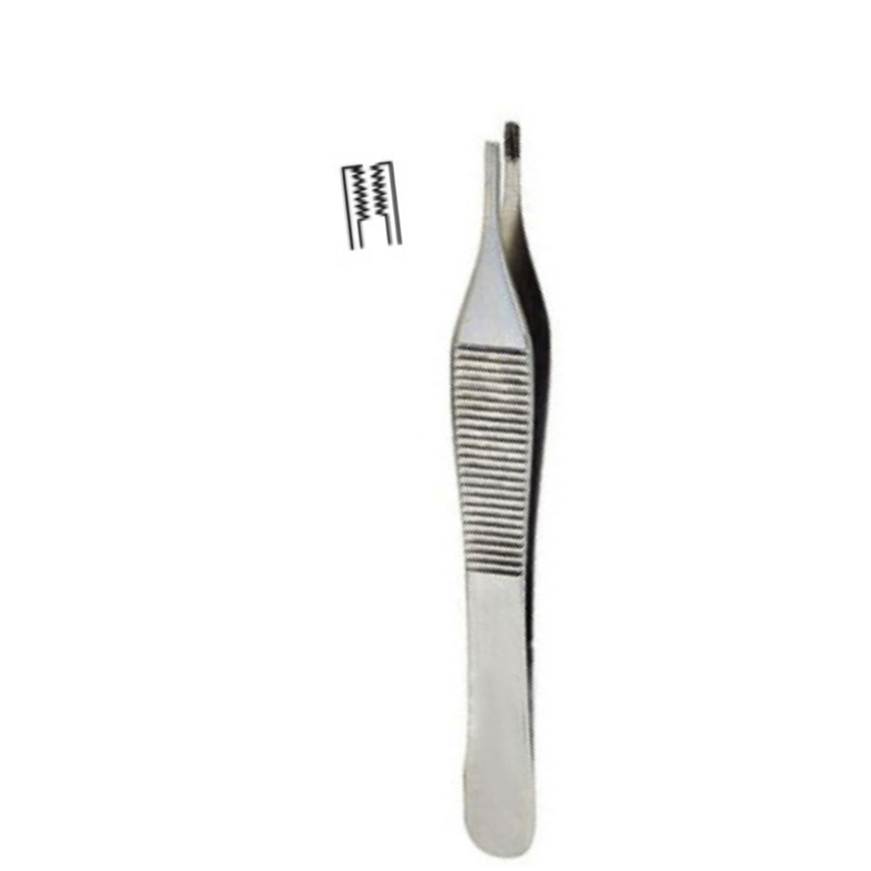 EV11188-12 Adson Brown Side Grasping Forceps 7x7 Teeth, 4 3/4”